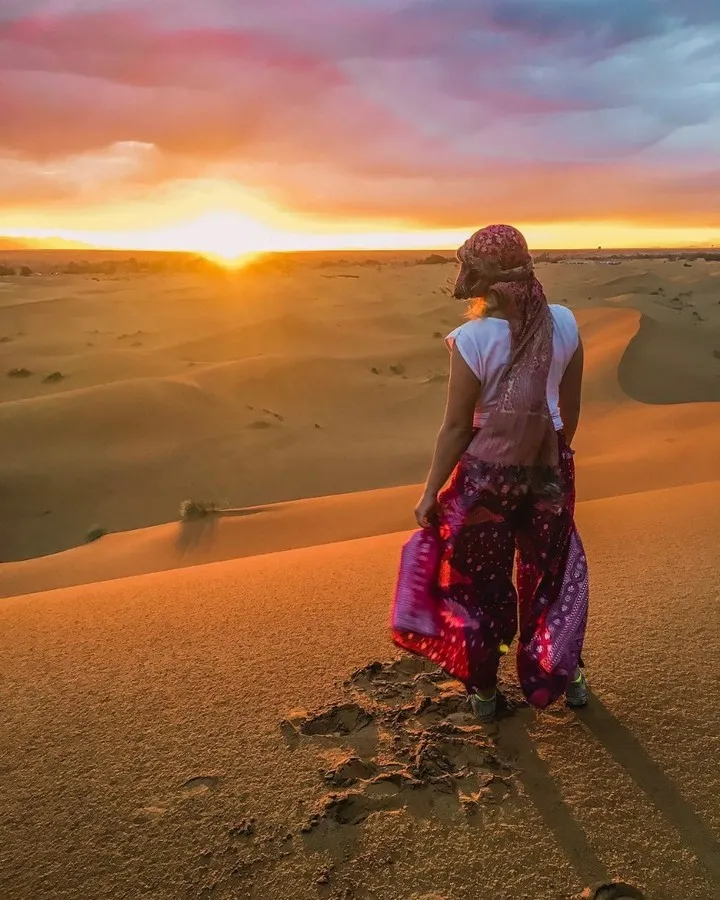 Captivating sunset in the Moroccan desert