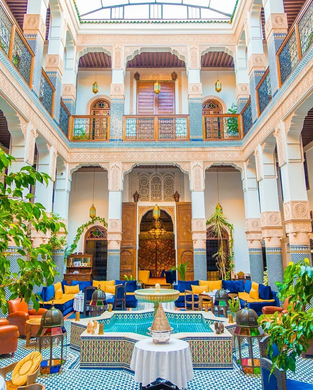 Traditional Moroccan riad in Marrakech we travel morocco