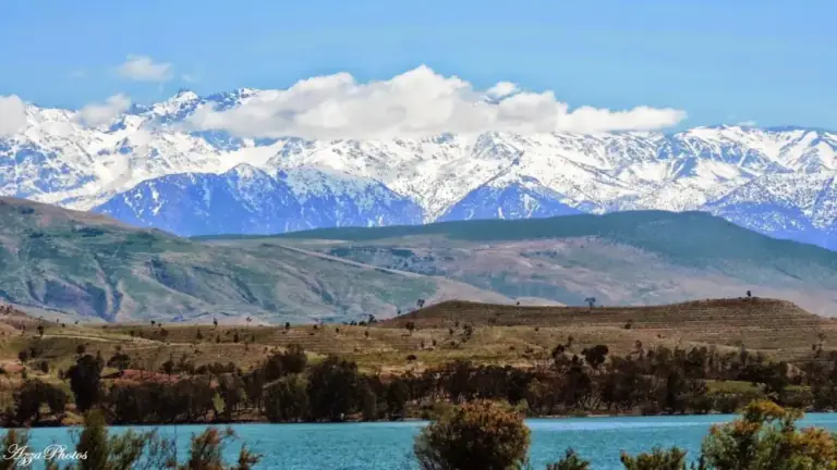 Lalla Takerkoust Lake, the Atlas Mountains, Morocco
