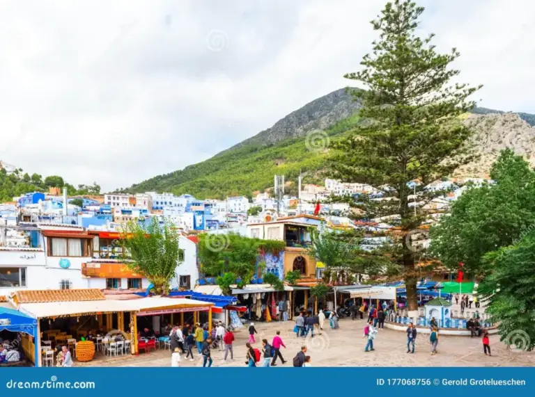 Plaza Outa el-Hammam, Chefchaouen, Morocco