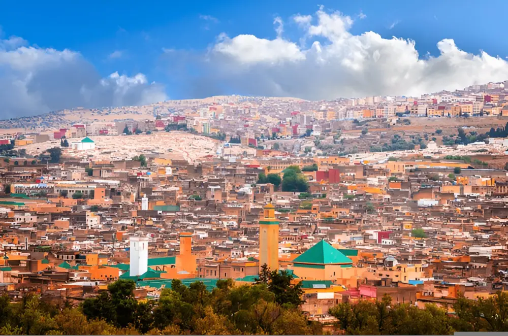 Things to do in Morocco: walking a busy lane in the Fes el Bali medina