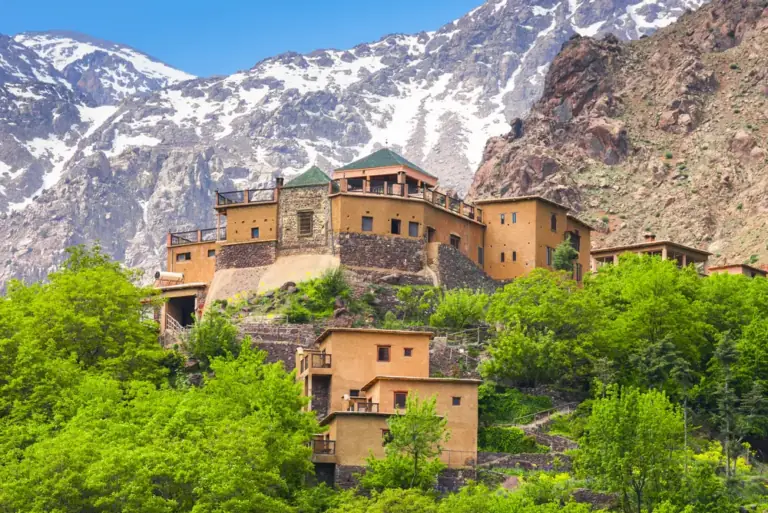Kasbah du Toubkal above Imlil in the High Atlas Mountains, Morocco